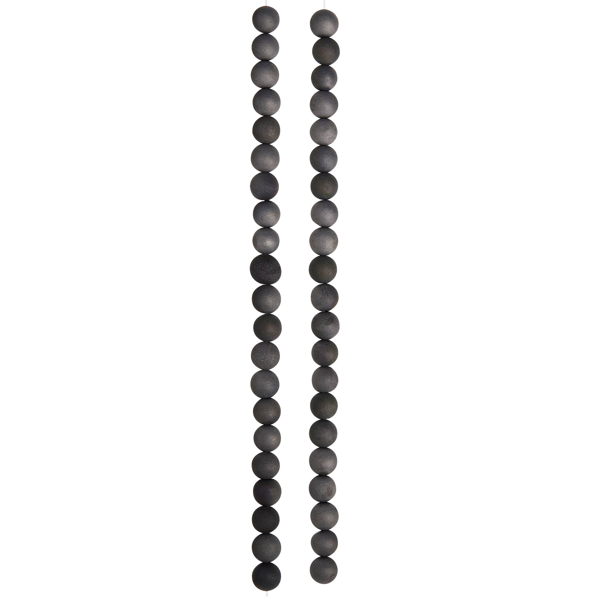 Silver Agate Round Beads, 6mm by Bead Landing™